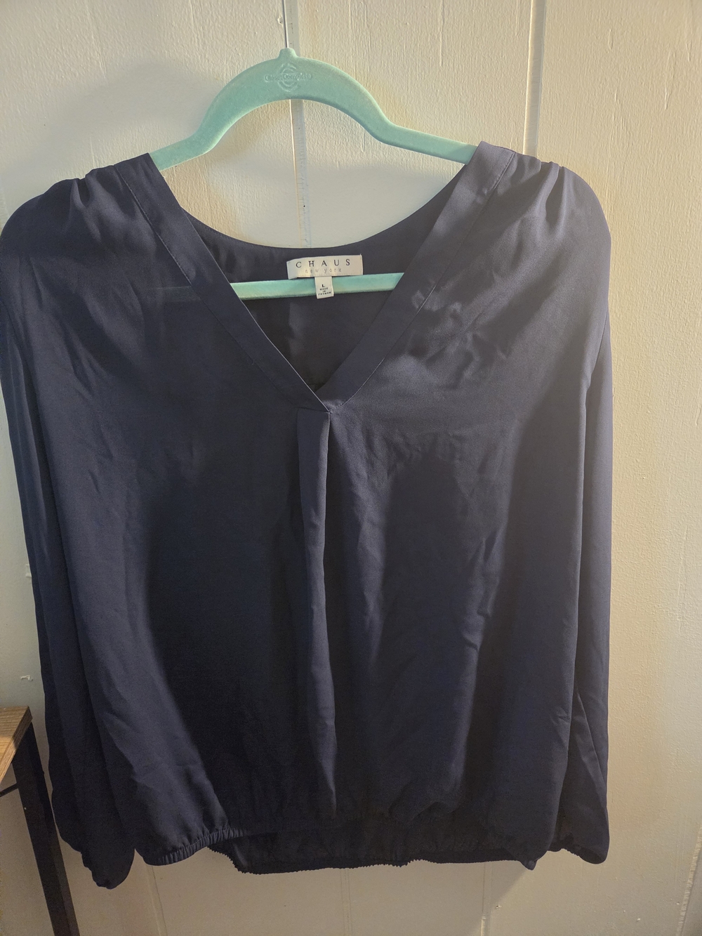 Chaus Women's Navy V-Neck Blouse